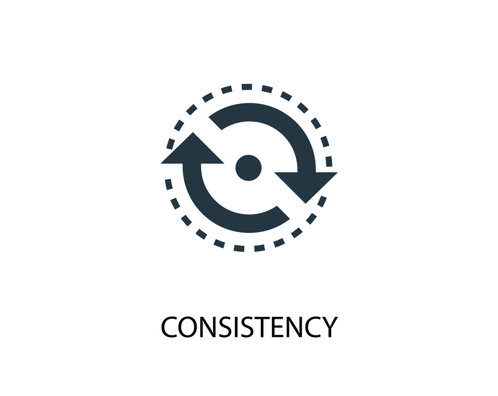 consistency icon. Simple element illustration. consistency concept symbol design. Can be used for web